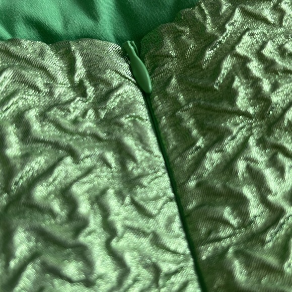 Sparkly apple green crinkled mini dress - Picture 5 of 6